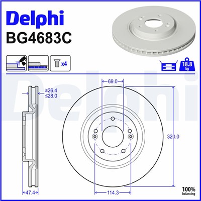 DELPHI BG4683C EAN: 5012759970409.
