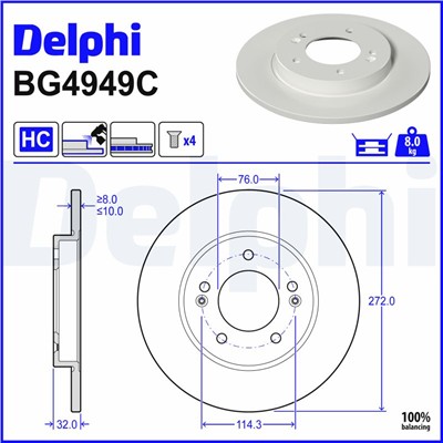 DELPHI BG4949C EAN: 5012759542798.