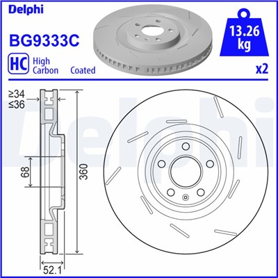 DELPHI BG9333C EAN: 5012759550380.