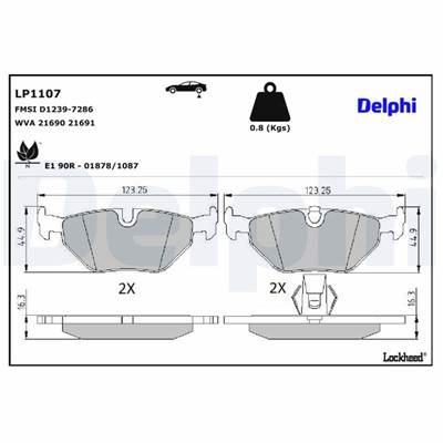 DELPHI LP1107 EAN: 5012759061787.