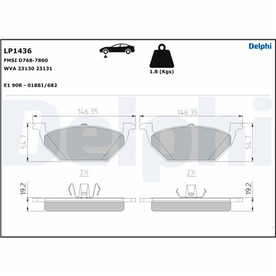 DELPHI LP1436 EAN: 5012759094105.
