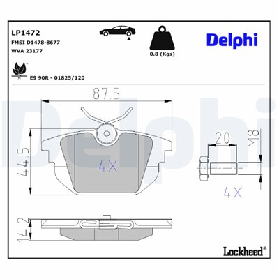 DELPHI LP1472 EAN: 5012759097878.