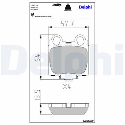 DELPHI LP1510 EAN: 5012759107188.