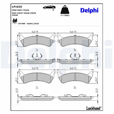 DELPHI LP1635 EAN: 5012759140680.