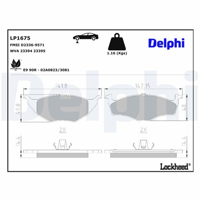 DELPHI LP1675 EAN: 5012759158920.