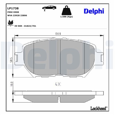 DELPHI LP1738 EAN: 5012759227114.