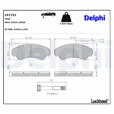 DELPHI LP1751 EAN: 5012759227244.