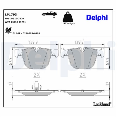 DELPHI LP1793 EAN: 5012759231432.