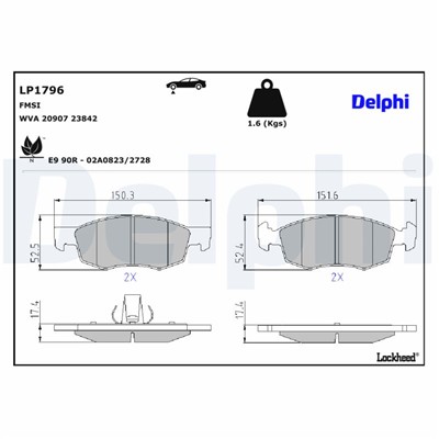 DELPHI LP1796 EAN: 5012759231463.