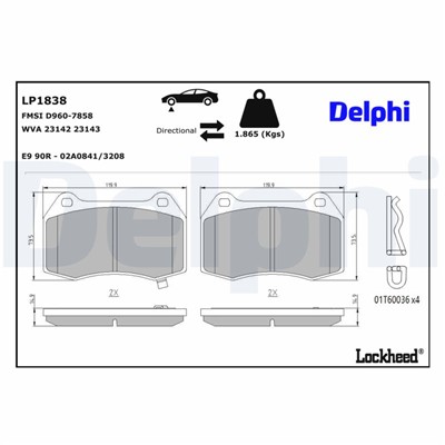 DELPHI LP1838 EAN: 5012759248300.