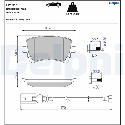 DELPHI LP1911 EAN: 5012759353929.