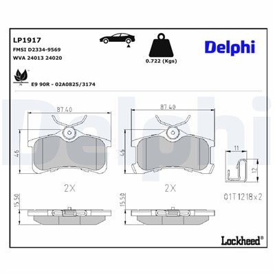 DELPHI LP1917 EAN: 5012759353981.