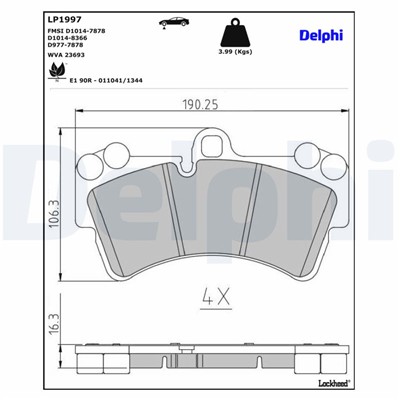 DELPHI LP1997 EAN: 5012759425053.