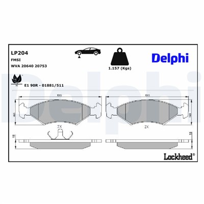 DELPHI LP204 EAN: 5012759301197.