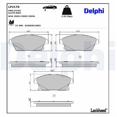 DELPHI LP2170 EAN: 5012759438480.