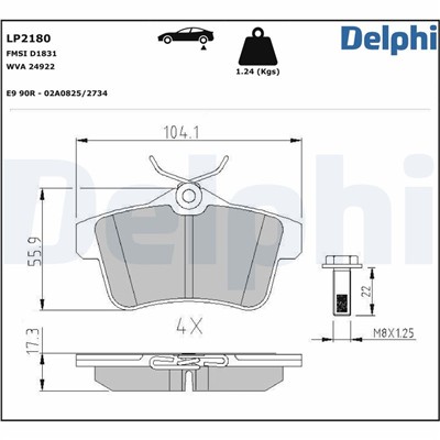 DELPHI LP2180 EAN: 5012759445471.