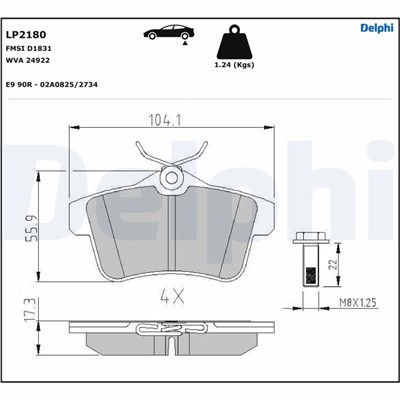DELPHI LP2180 EAN: 5012759445471.