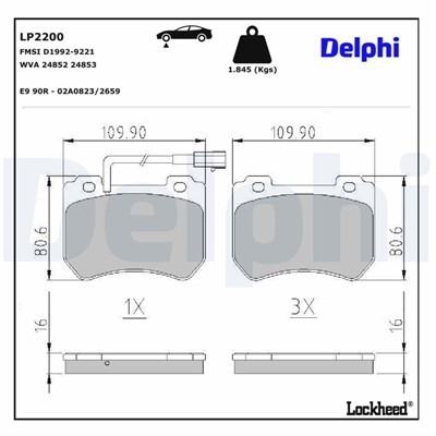 DELPHI LP2200 EAN: 5012759451519.