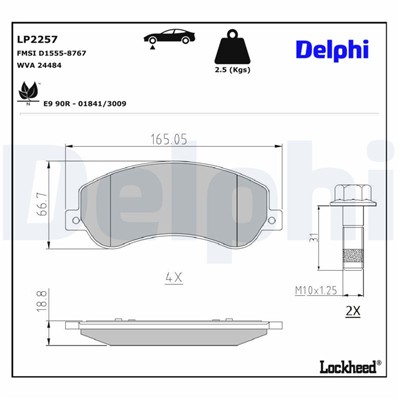 DELPHI LP2257 EAN: 5012759463871.