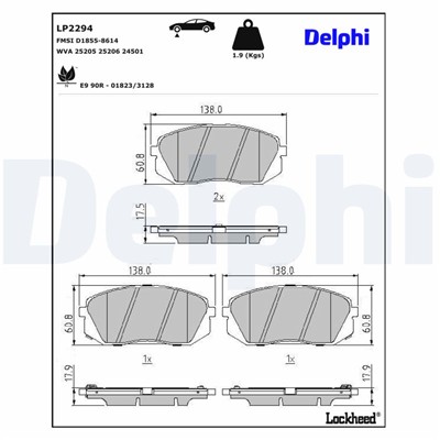 DELPHI LP2294 EAN: 5012759468425.