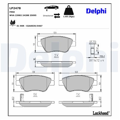 DELPHI LP2478 EAN: 5012759507810.
