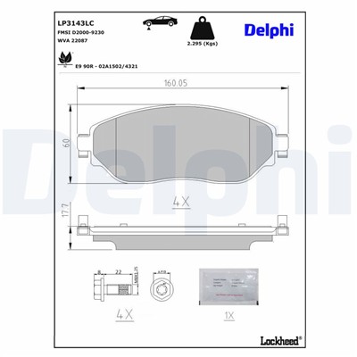 DELPHI LP3143LC EAN: 5012759633946.