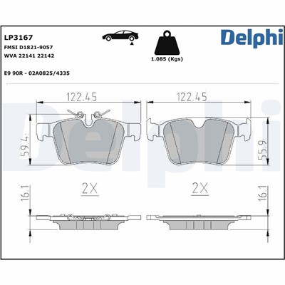 DELPHI LP3167 EAN: 5012759532683.