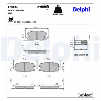 DELPHI LP3194 EAN: 5012759538265.