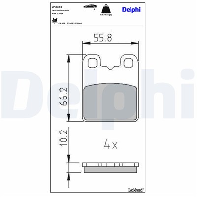 DELPHI LP3382 EAN: 5012759995105.