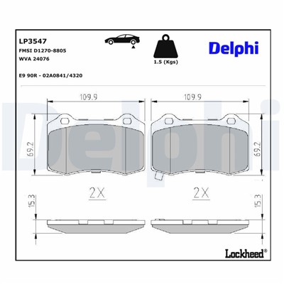 DELPHI LP3547 EAN: 5012759549827.