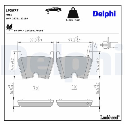DELPHI LP3977 EAN: 5012759635773.