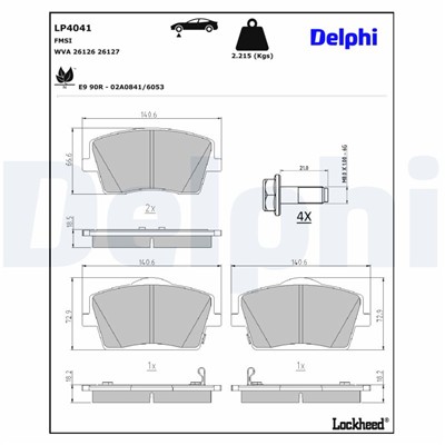 DELPHI LP4041 EAN: 5012759646236.