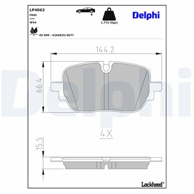 DELPHI LP4062 EAN: 5012759716724.