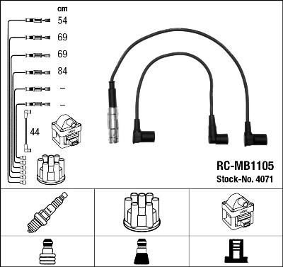 NGK 4071 Číslo výrobce: RC-MB1105. EAN: 87295040713.
