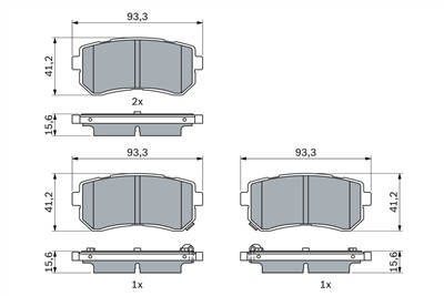 BOSCH 0 986 424 956 Číslo výrobce: BP2574. EAN: 4047026503074.
