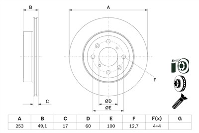 BOSCH 0 986 479 E75 Číslo výrobce: BD2707. EAN: 4047026417258.