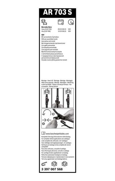 BOSCH 3 397 007 568 Číslo výrobce: AR 703 S. EAN: 4047024784468.