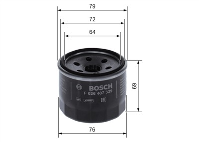 BOSCH F 026 407 329 Číslo výrobce: P 7329. EAN: 4047023090195.