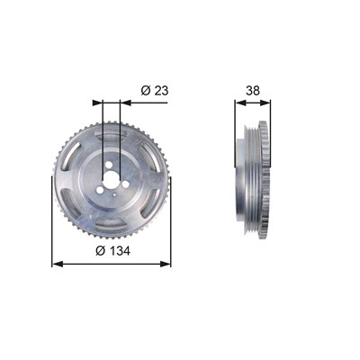 GATES TVD1070 Číslo výrobce: 7845-10075. EAN: 5414465990380.