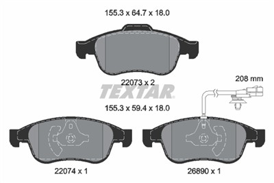 TEXTAR 2207301 Číslo výrobce: 22073. EAN: 4019722608605.