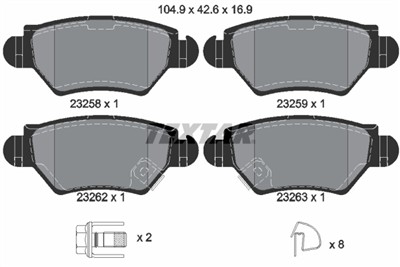 TEXTAR 2325803 Číslo výrobce: 23258. EAN: 4019722220579.