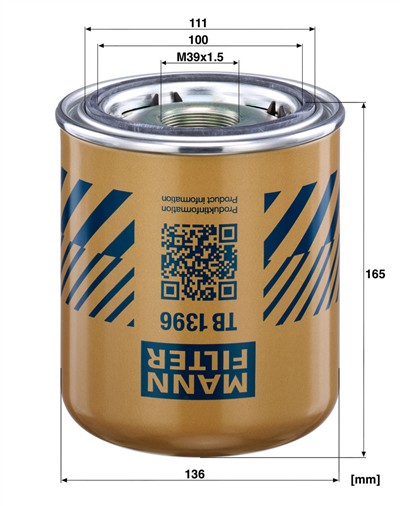 MANN-FILTER TB 1396 x EAN: 4011558047924.