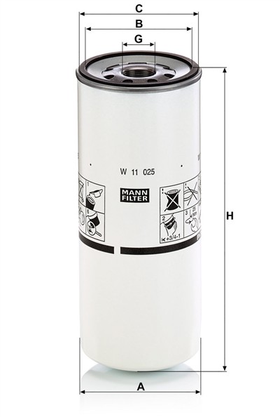 MANN-FILTER W 11 025 EAN: 4011558341718.