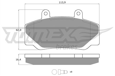 TOMEX Brakes TX 11-67 Číslo výrobce: 11-67. EAN: 5906485552094.