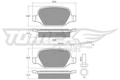 TOMEX Brakes TX 12-703 Číslo výrobce: 23517. EAN: 5901646600546.
