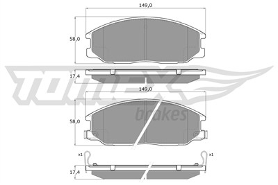 TOMEX Brakes TX 14-54 Číslo výrobce: 14-54. EAN: 5901646643321.