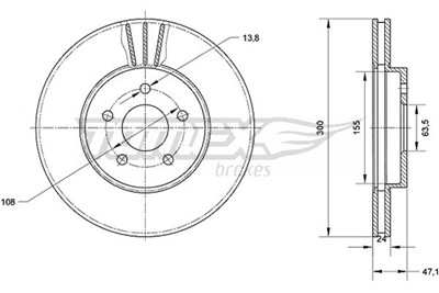 TOMEX Brakes TX 70-44 Číslo výrobce: 70-44. EAN: 5901646647510.