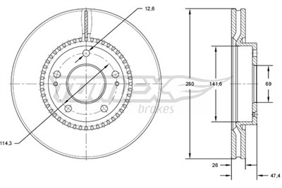 TOMEX Brakes TX 71-35 Číslo výrobce: 71-35. EAN: 5901646648425.