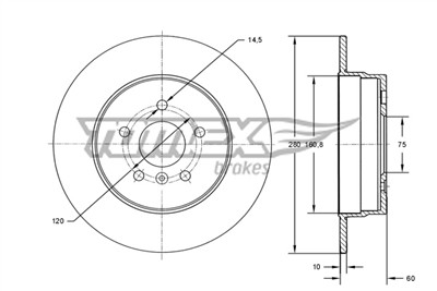 TOMEX Brakes TX 71-45 Číslo výrobce: 71-45. EAN: 5901646648524.