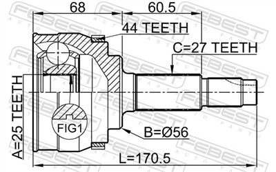 FEBEST 0210-065A44 EAN: 4056111039121.